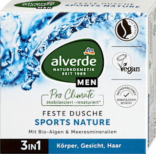 Festes Duschgel Sports Nature 3in1 alverde MEN