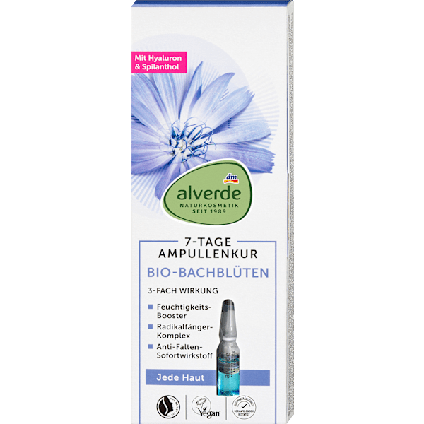 Ampullen-Kur 7-Tage mit Bio-Bachblüten  alverde NATURKOSMETIK