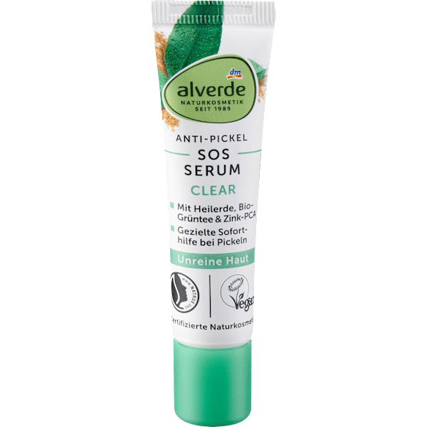 Anti-Pickel-SOS-Serum Clear Heilerde & Grüntee alverde NATURKOSMETIK