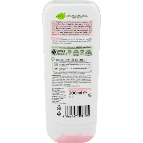 Conditioner Glanz Rosenblütenwasser & pflanzlichem Protein alverde NATURKOSMETIK