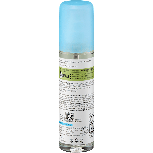 Deo Zerstäuber Aqua alverde NATURKOSMETIK