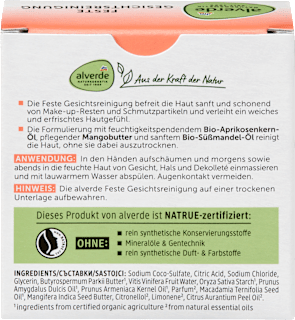 Feste Gesichtsreinigung Aprikose & Mango alverde NATURKOSMETIK