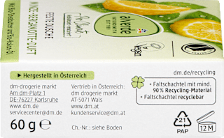 Festes Duschgel Minze-Bergamotte Duft alverde NATURKOSMETIK