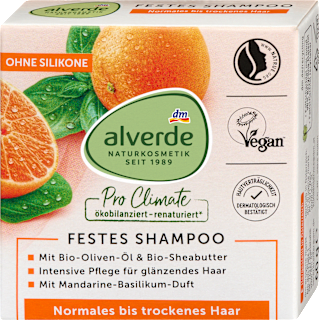 Festes Shampoo Mandarine-Basilikum Duft alverde NATURKOSMETIK