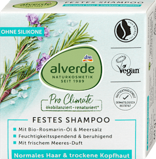 Festes Shampoo Rosmarin-Öl & Meersalz alverde NATURKOSMETIK
