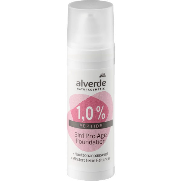 Foundation 3in1 Pro-Age mit 1% Peptide alverde NATURKOSMETIK