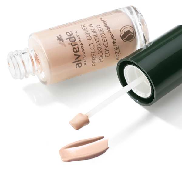 Foundation & Concealer Perfect Cover mit 2% Phyto-Kollagen 10 Vanilla alverde NATURKOSMETIK