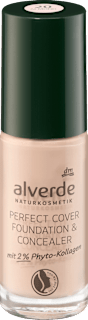 Foundation & Concealer Perfect Cover mit 2% Phyto-Kollagen 20 Almond alverde NATURKOSMETIK