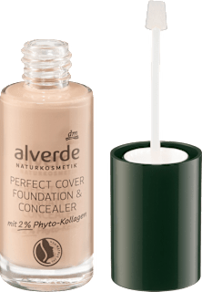 Foundation & Concealer Perfect Cover mit 2% Phyto-Kollagen 40 Caramel alverde NATURKOSMETIK