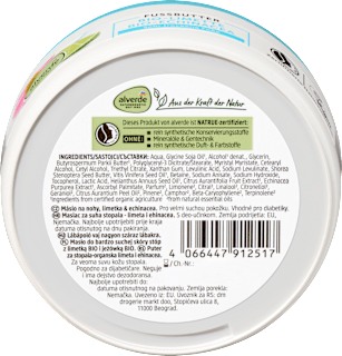Fußbutter Limette & Echinacea alverde NATURKOSMETIK