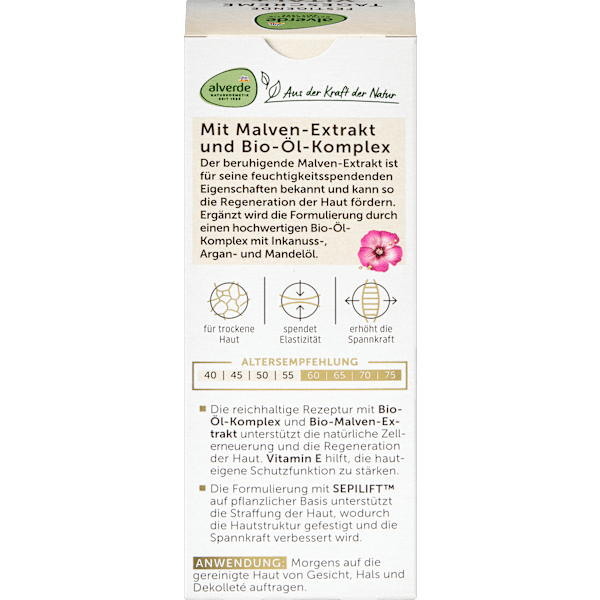 Gesichtscreme Vital+ Malve & Öl-Komplex alverde NATURKOSMETIK