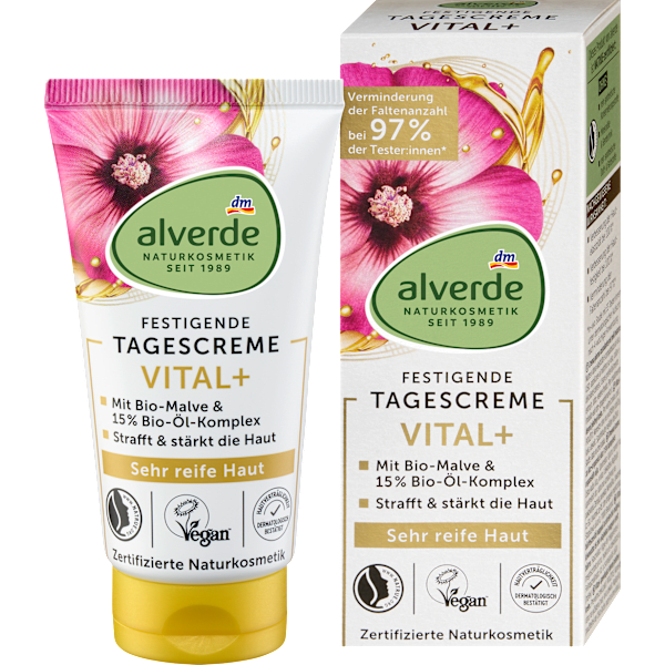 Gesichtscreme Vital+ Malve & Öl-Komplex alverde NATURKOSMETIK