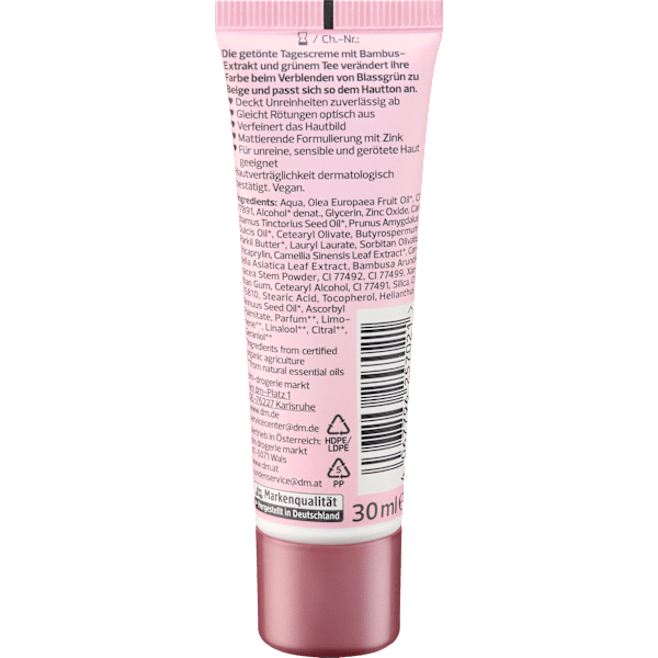 Getönte Tagescreme clear beauty  alverde NATURKOSMETIK