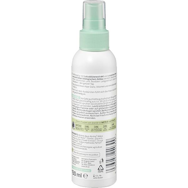 Haarspray Lotusblüte & violetter Reis alverde NATURKOSMETIK