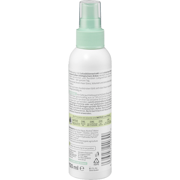 Haarspray Lotusblüte & violetter Reis alverde NATURKOSMETIK