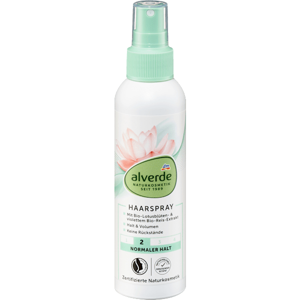 Haarspray mit Lotusblüten- & violettem Reisextrakt alverde NATURKOSMETIK