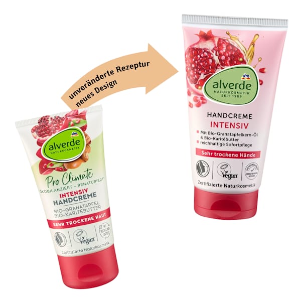 Handcreme Granatapfel & Karitébutter alverde NATURKOSMETIK