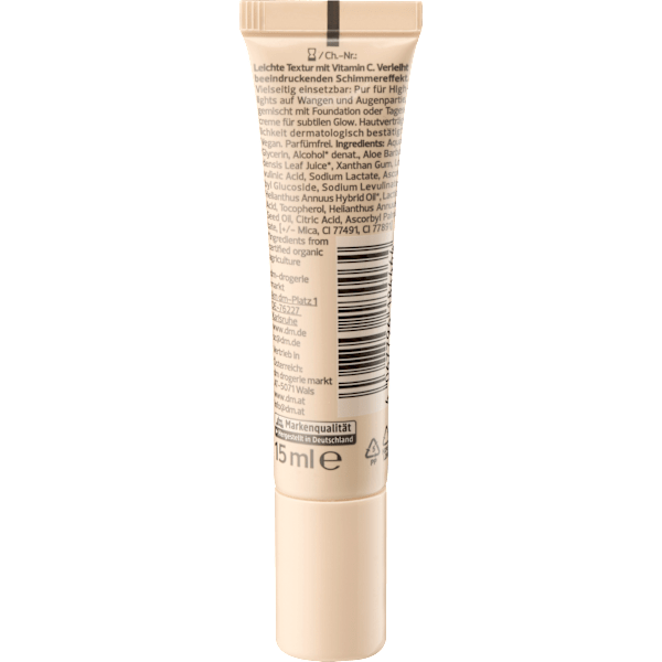 Highlighter All in 1 Glow Drops 01 Luxe Gold alverde NATURKOSMETIK