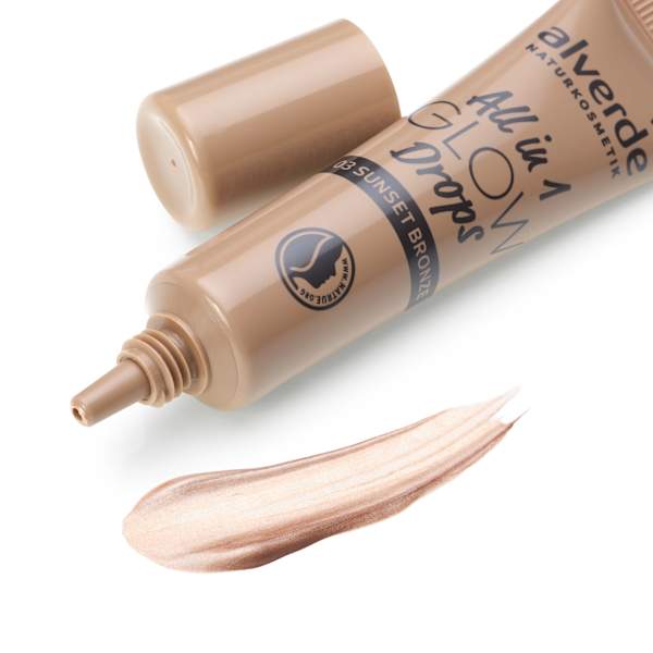 Highlighter All in 1 Glow Drops 03 Sunset Bronze alverde NATURKOSMETIK