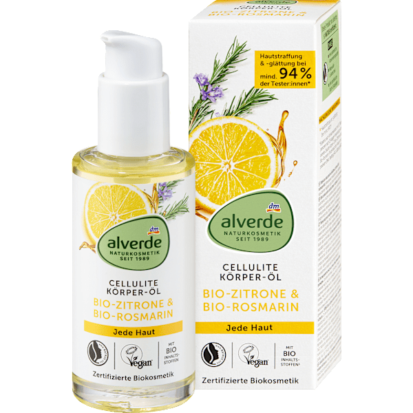 Körperöl Cellulite Zitrone & Rosmarin alverde NATURKOSMETIK