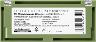 Lidschatten Palette Quattro 91 Aquatic Blue alverde NATURKOSMETIK
