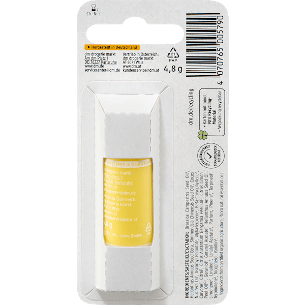 Lippenpflege Zitronentraum alverde NATURKOSMETIK