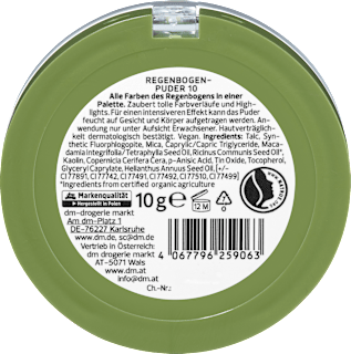 Regenbogenpuder bunt alverde NATURKOSMETIK
