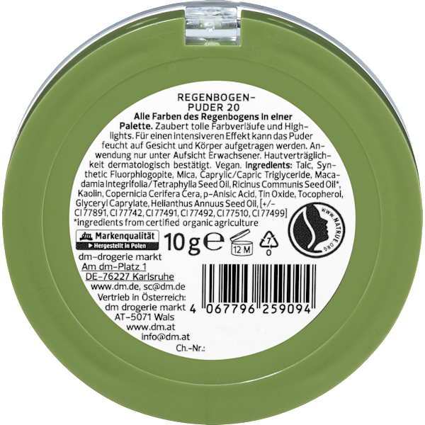  Regenbogenpuder pastell alverde NATURKOSMETIK