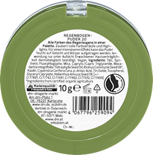 Regenbogenpuder pastell alverde NATURKOSMETIK