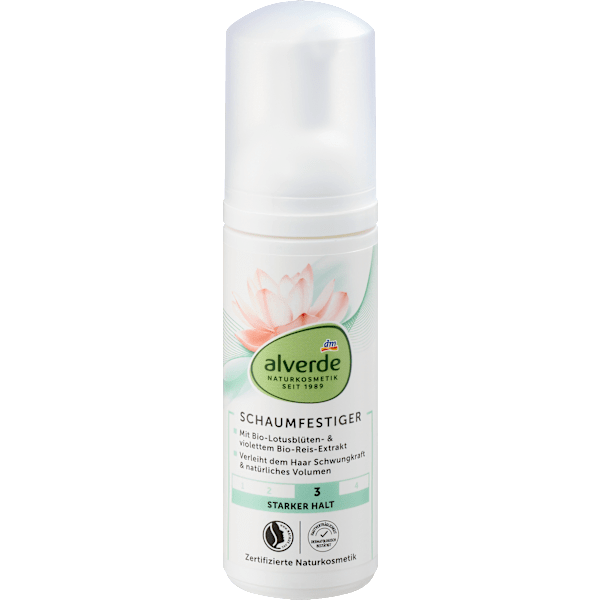 Schaumfestiger mit Lotusblüten- & violettem Reisextrakt alverde NATURKOSMETIK