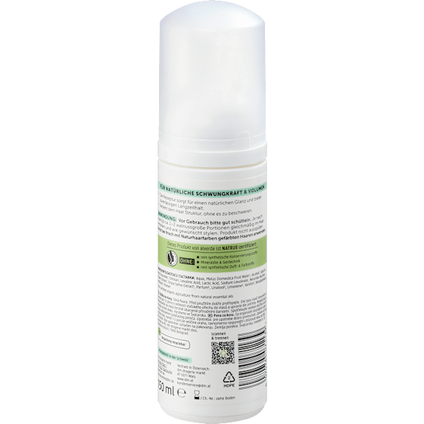 Schaumfestiger mit Lotusblüten- & violettem Reisextrakt alverde NATURKOSMETIK