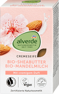Seifenstück Cremeseife mit Sheabutter & Mandelmilch alverde NATURKOSMETIK