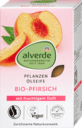 Seifenstück Pflanzenölseife mit Pfirsich alverde NATURKOSMETIK