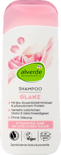Shampoo Glanz mit Rosenblütenwasser & pflanzlichem Protein alverde NATURKOSMETIK