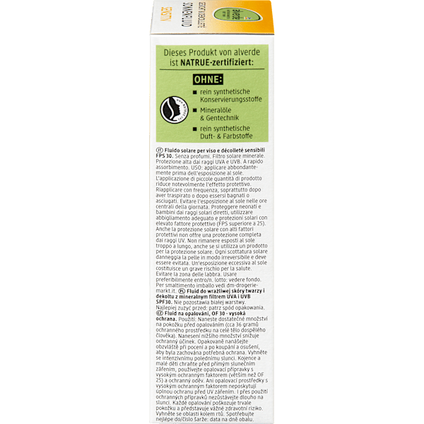 Sonnenfluid Gesicht sensitiv, LSF 30 alverde NATURKOSMETIK