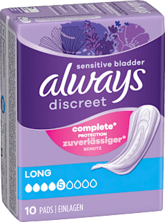 discreet Einlagen Inkontinenz Long Vorteilspack (8x10 St) always