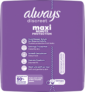 discreet Einlagen Inkontinenz Maxi, Big Pack always