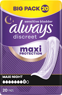 discreet Einlagen Inkontinenz Maxi Nacht, Big Pack always