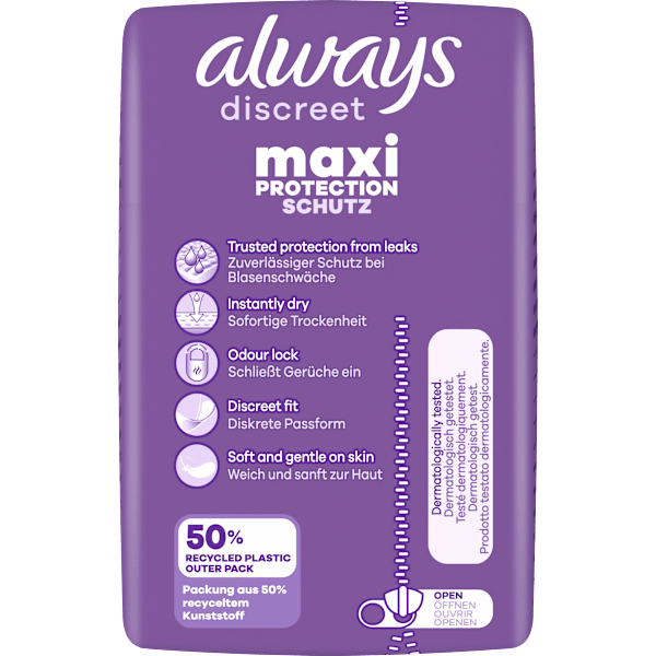 discreet Einlagen Inkontinenz Maxi Vorteilspack (4x12 St) always