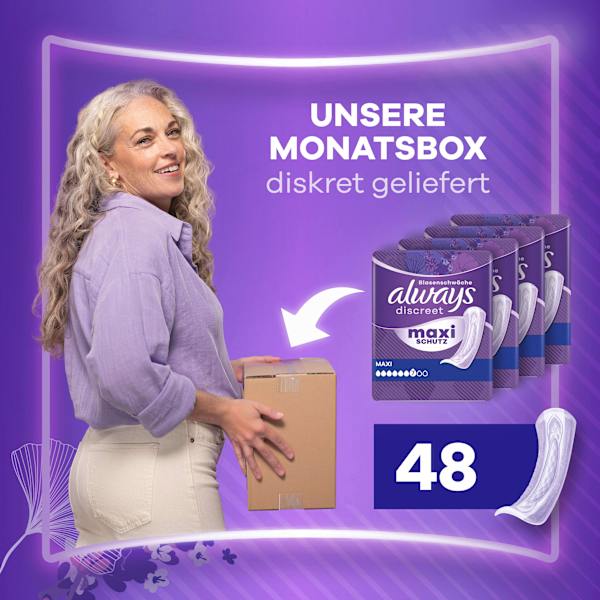 discreet Einlagen Inkontinenz Maxi Vorteilspack (4x12 St) always