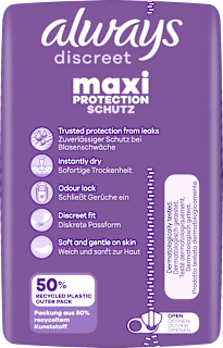discreet Einlagen Inkontinenz Maxi Vorteilspack (4x12 St) always