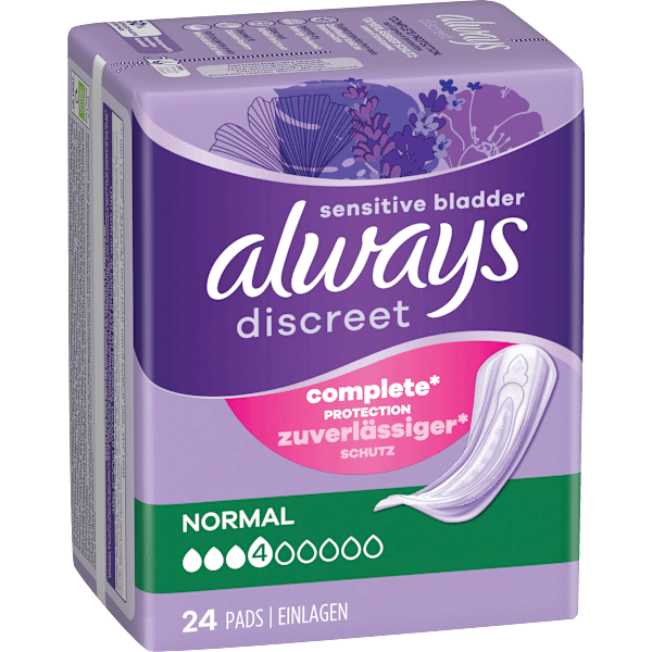discreet Einlagen Inkontinenz Normal Vorteilspack (4x24 St) always