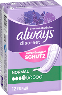 discreet Einlagen Inkontinenz Normal always