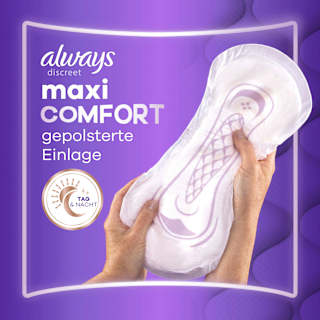 discreet Einlagen Inkontinez Maxi Comfort Vorteilspack (4x12 St) always