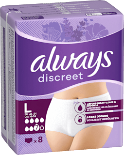 discreet Pants Inkontinenz Plus Gr. L, Vorteilspack (4x8 St) always