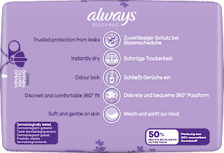 discreet Pants Inkontinenz Plus Gr. M, Vorteilspack (4x9 St) always
