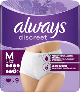 discreet Pants Inkontinenz Plus Gr. M, Vorteilspack (4x9 St) always