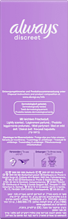 discreet Slipeinlagen Inkontinenz Long Plus always
