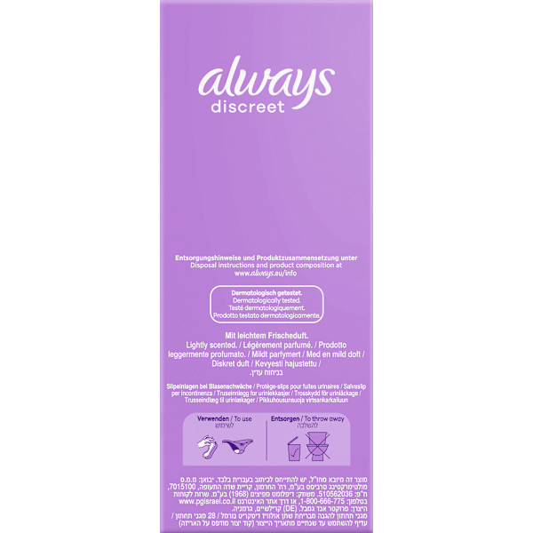 discreet Slipeinlagen Inkontinenz Normal always