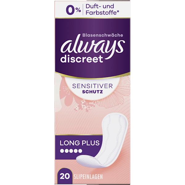 discreet Slipeinlagen Inkontinenz Sensitive Long Plus always